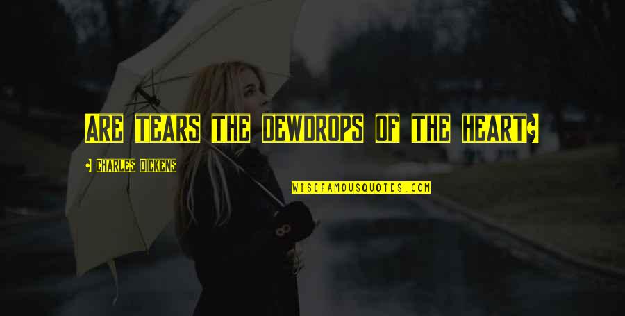 Stay Positive Work Hard Quotes By Charles Dickens: Are tears the dewdrops of the heart? Stay Positive Work Hard Quotes By Charles Dickens: Are tears the dewdrops of the heart?