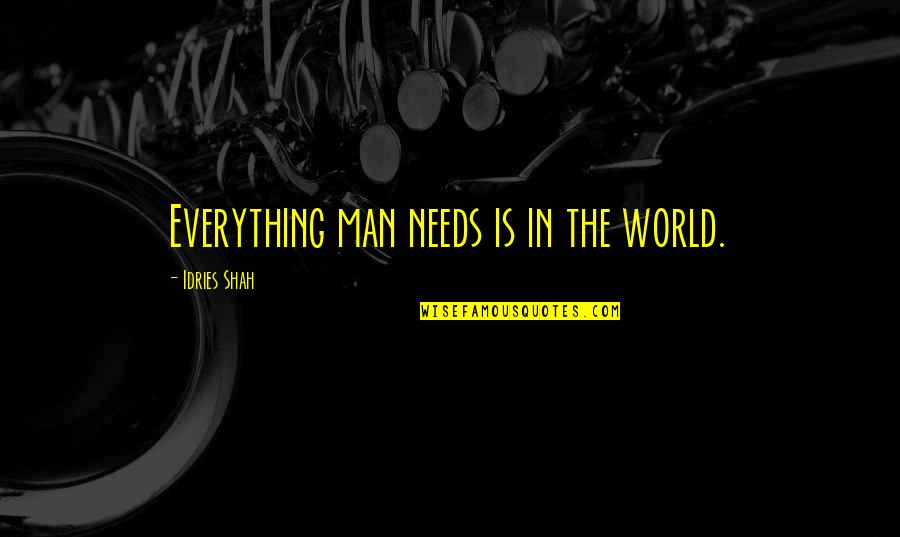 Stay Strong Through Death Quotes By Idries Shah: Everything man needs is in the world. Stay Strong Through Death Quotes By Idries Shah: Everything man needs is in the world.