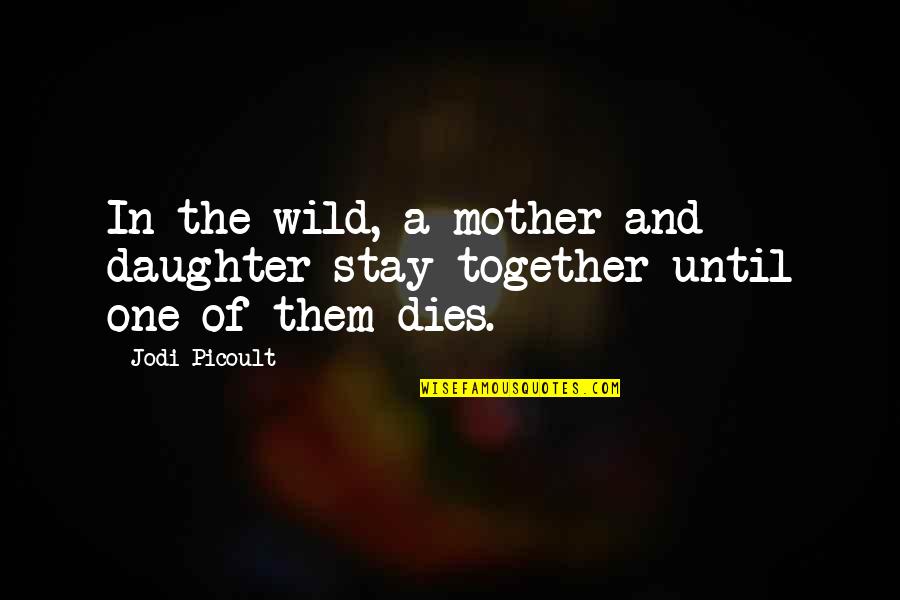 Stay Together Quotes By Jodi Picoult: In the wild, a mother and daughter stay