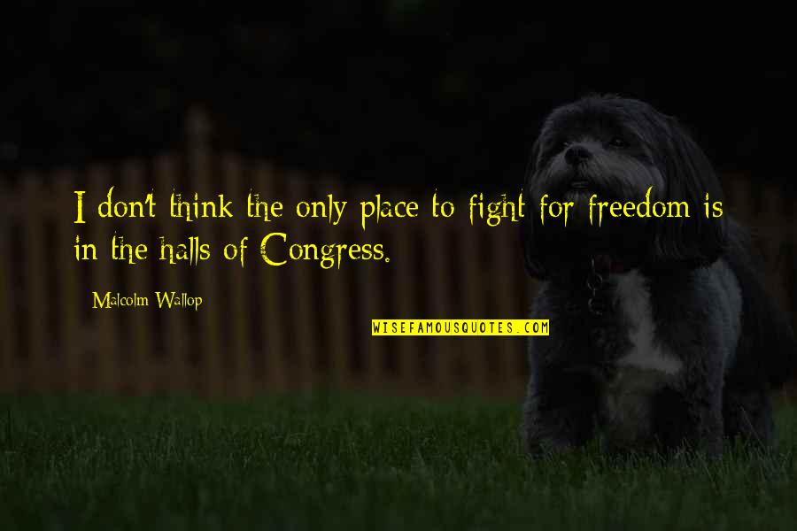 Staying Away From Home Quotes By Malcolm Wallop: I don't think the only place to fight