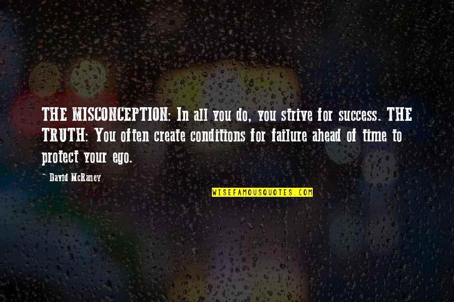 Staying Encouraged Quotes By David McRaney: THE MISCONCEPTION: In all you do, you strive