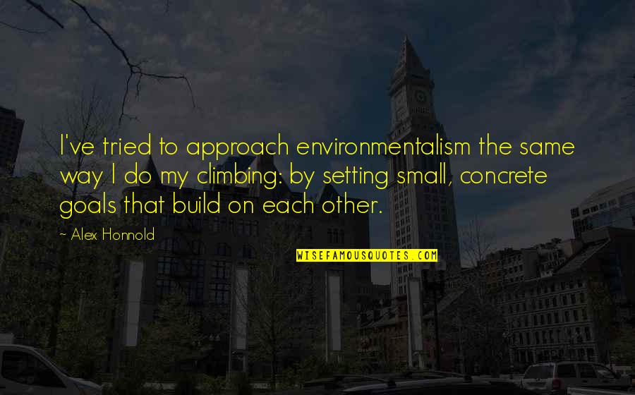 Staying In A Hotel Quotes By Alex Honnold: I've tried to approach environmentalism the same way Staying In A Hotel Quotes By Alex Honnold: I've tried to approach environmentalism the same way