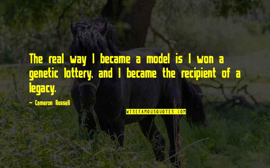 Staying Out Of War Quotes By Cameron Russell: The real way I became a model is Staying Out Of War Quotes By Cameron Russell: The real way I became a model is