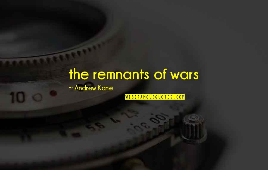 Staying Strong In A Relationship Quotes By Andrew Kane: the remnants of wars