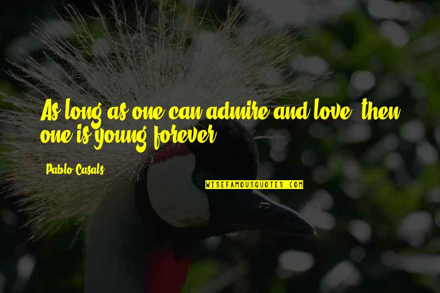 Stderr Quotes By Pablo Casals: As long as one can admire and love,