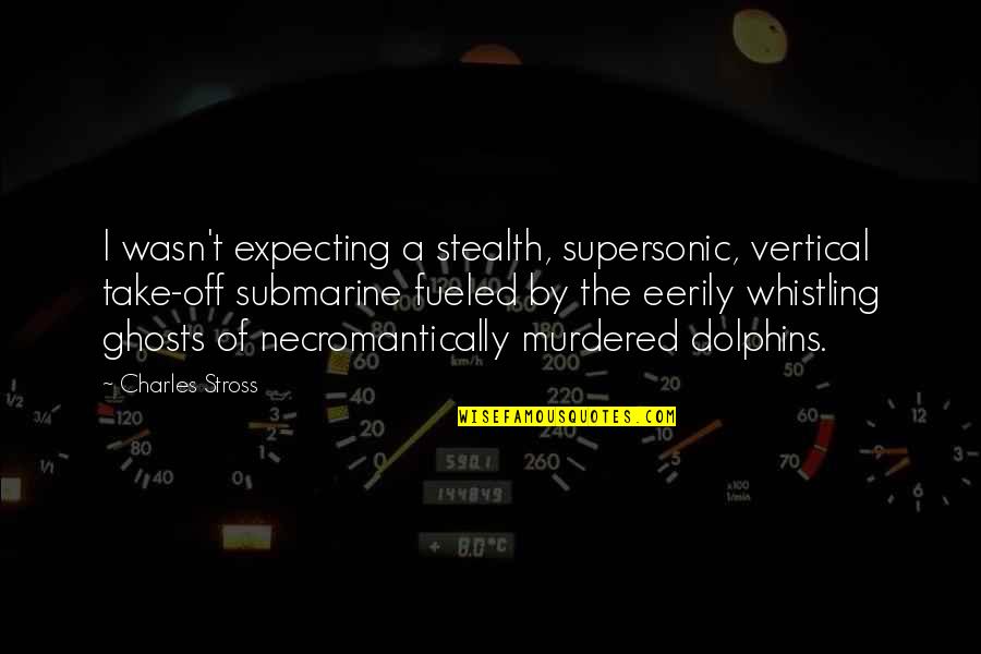 Stealth Quotes By Charles Stross: I wasn't expecting a stealth, supersonic, vertical take-off