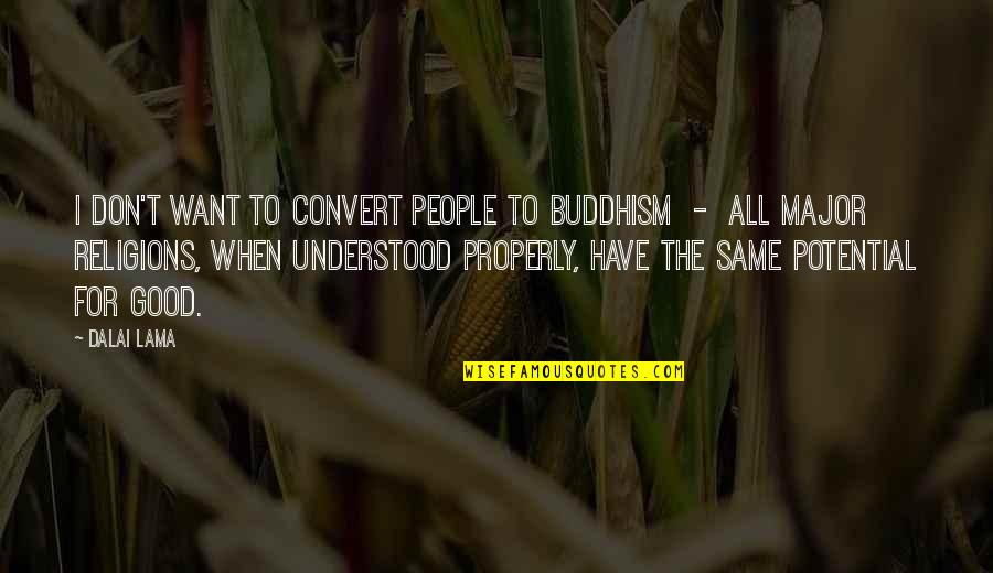 Steamy Windows Quotes By Dalai Lama: I don't want to convert people to Buddhism