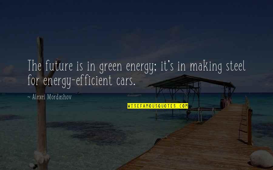 Steel's Quotes By Alexei Mordashov: The future is in green energy; it's in