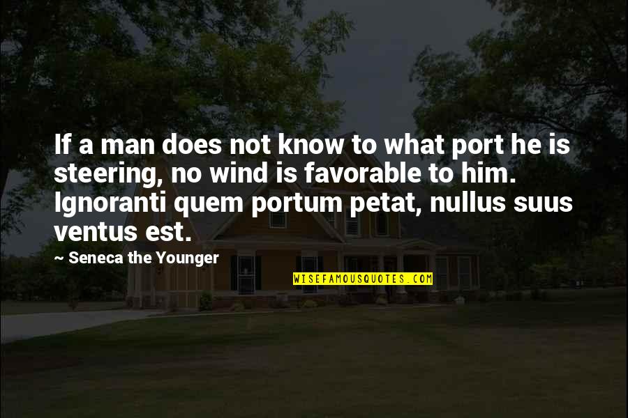 Steering Quotes By Seneca The Younger: If a man does not know to what