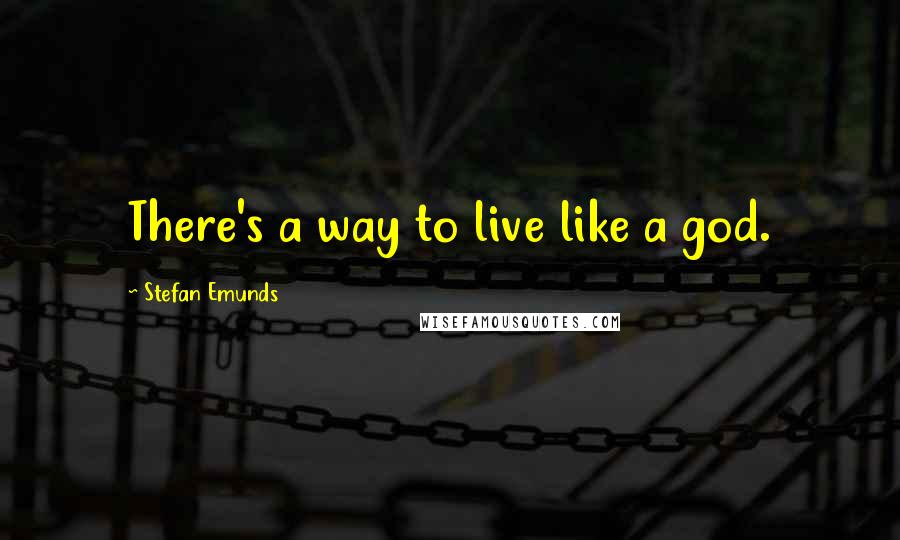 Stefan Emunds quotes: There's a way to live like a god.