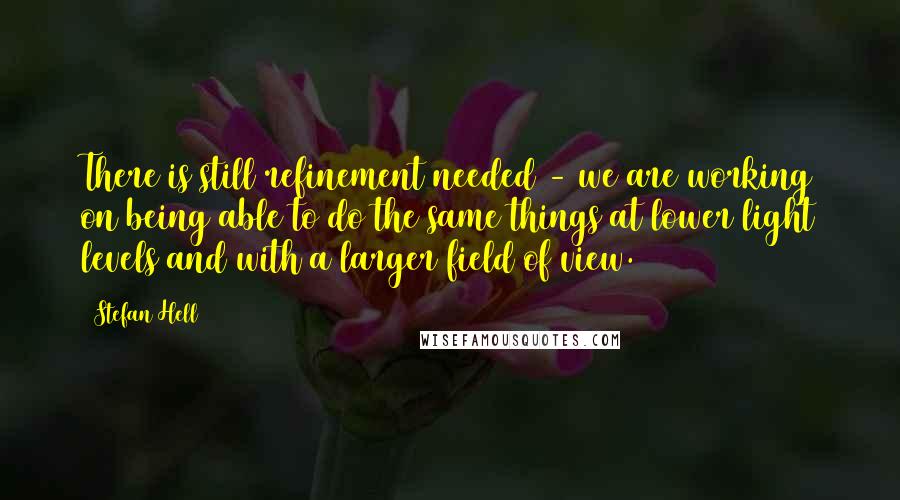 Stefan Hell quotes: There is still refinement needed - we are working on being able to do the same things at lower light levels and with a larger field of view. Stefan Hell quotes: There is still refinement needed - we are working on being able to do the same things at lower light levels and with a larger field of view.