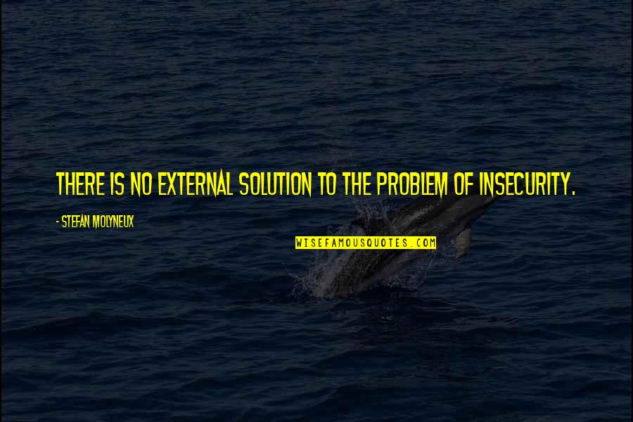 Stefan Molyneux Quotes By Stefan Molyneux: There is no external solution to the problem Stefan Molyneux Quotes By Stefan Molyneux: There is no external solution to the problem