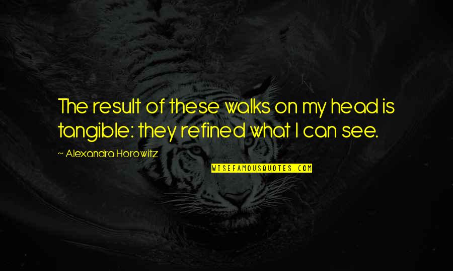 Steinkraus Snowbound Quotes By Alexandra Horowitz: The result of these walks on my head Steinkraus Snowbound Quotes By Alexandra Horowitz: The result of these walks on my head