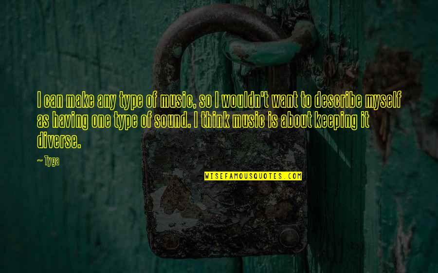 Steketee Cultivators Quotes By Tyga: I can make any type of music, so Steketee Cultivators Quotes By Tyga: I can make any type of music, so