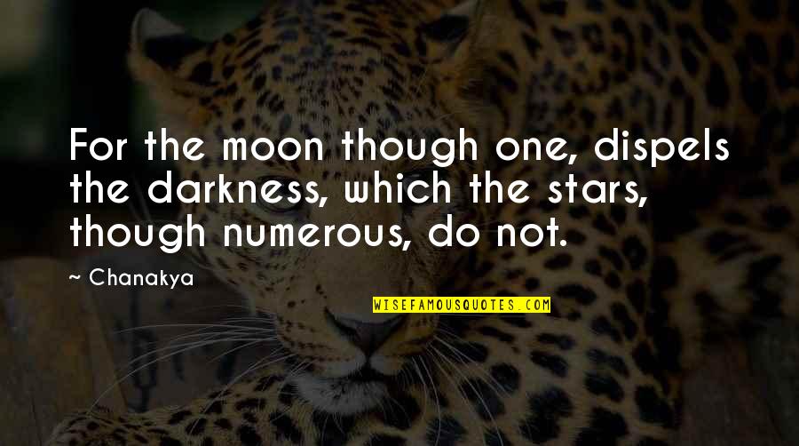 Stelian Fulga Quotes By Chanakya: For the moon though one, dispels the darkness,