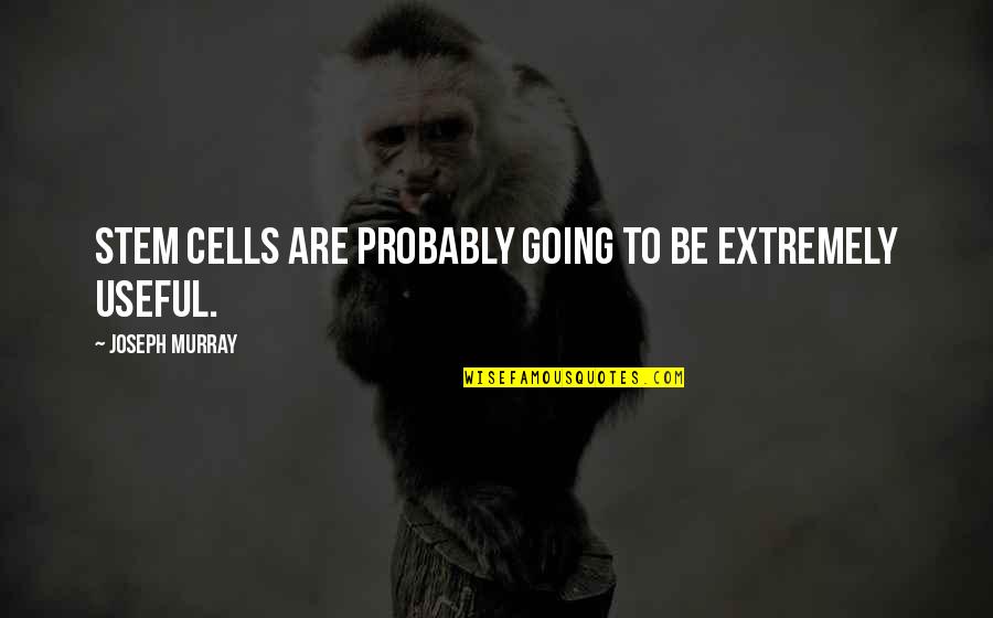 Stem Cells Quotes By Joseph Murray: Stem cells are probably going to be extremely