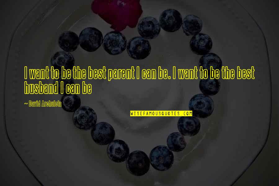 Stemmen Per Post Quotes By David Archuleta: I want to be the best parent I