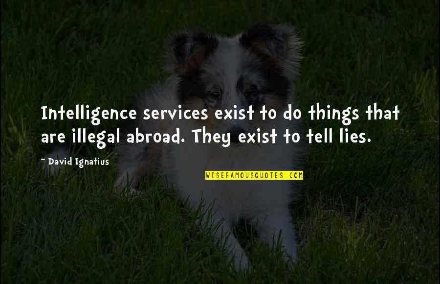 Stencil Template Quotes By David Ignatius: Intelligence services exist to do things that are