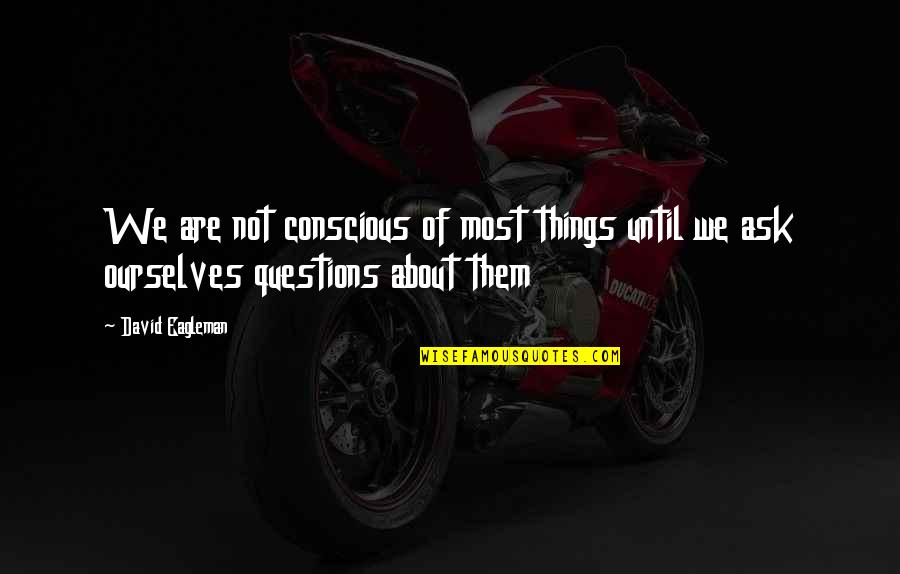 Stencils To Paint On Canvas Quotes By David Eagleman: We are not conscious of most things until