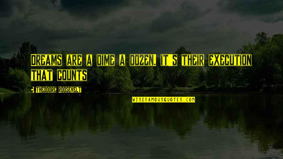 Stentato Music Quotes By Theodore Roosevelt: Dreams are a dime a dozen. it's their Stentato Music Quotes By Theodore Roosevelt: Dreams are a dime a dozen. it's their