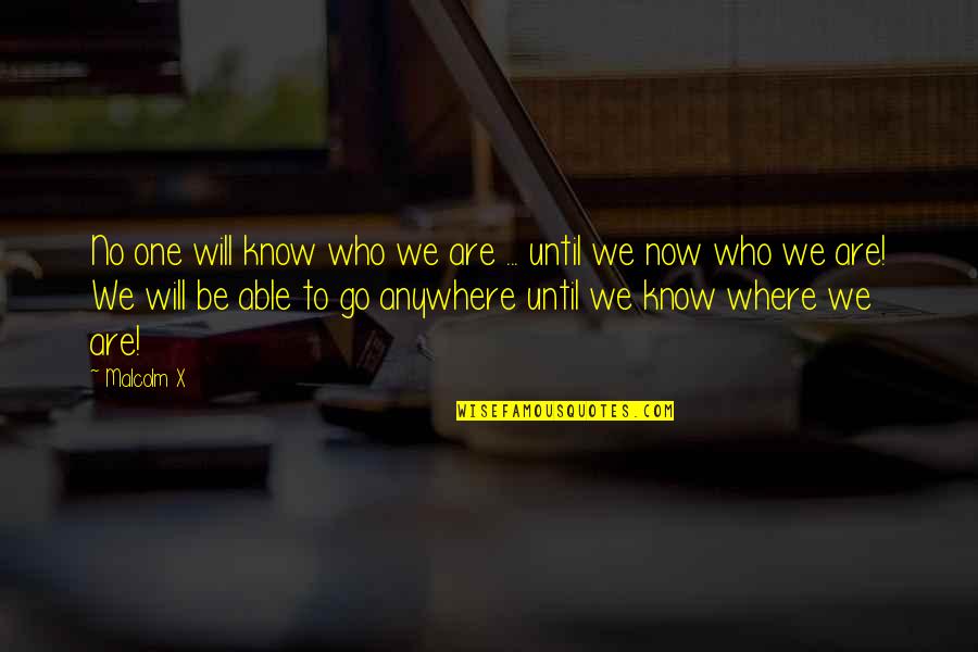 Stepanich Quotes By Malcolm X: No one will know who we are ...