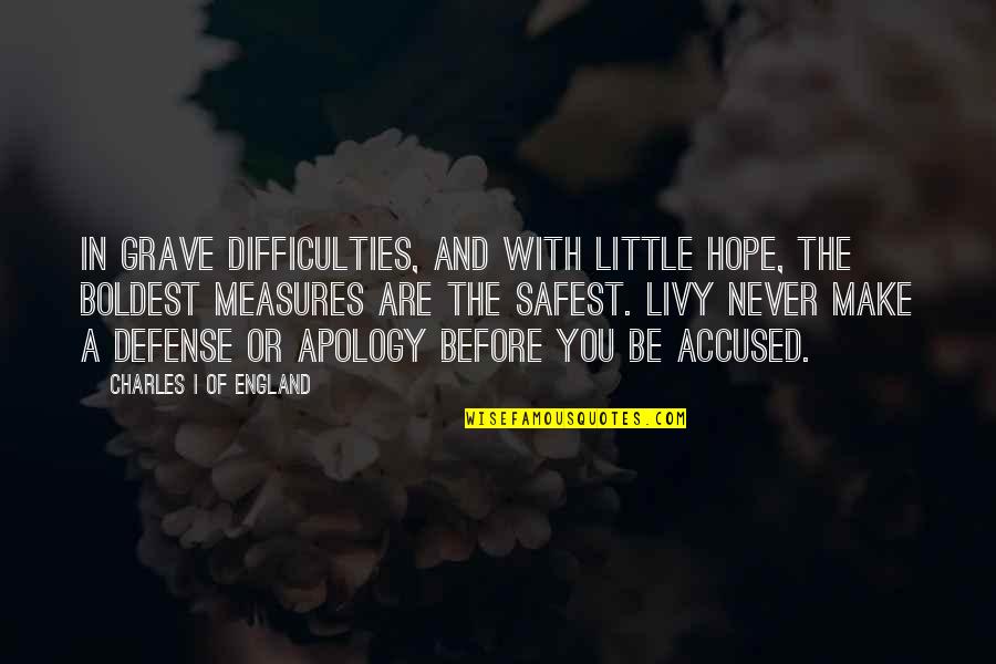 Stephanides Watches Quotes By Charles I Of England: In grave difficulties, and with little hope, the Stephanides Watches Quotes By Charles I Of England: In grave difficulties, and with little hope, the