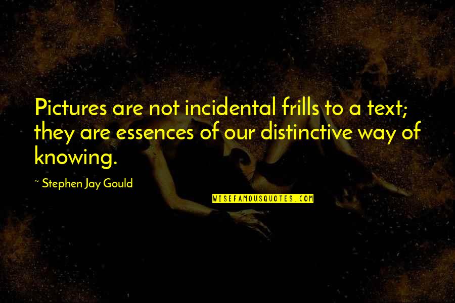 Stephen Jay Gould Quotes By Stephen Jay Gould: Pictures are not incidental frills to a text;