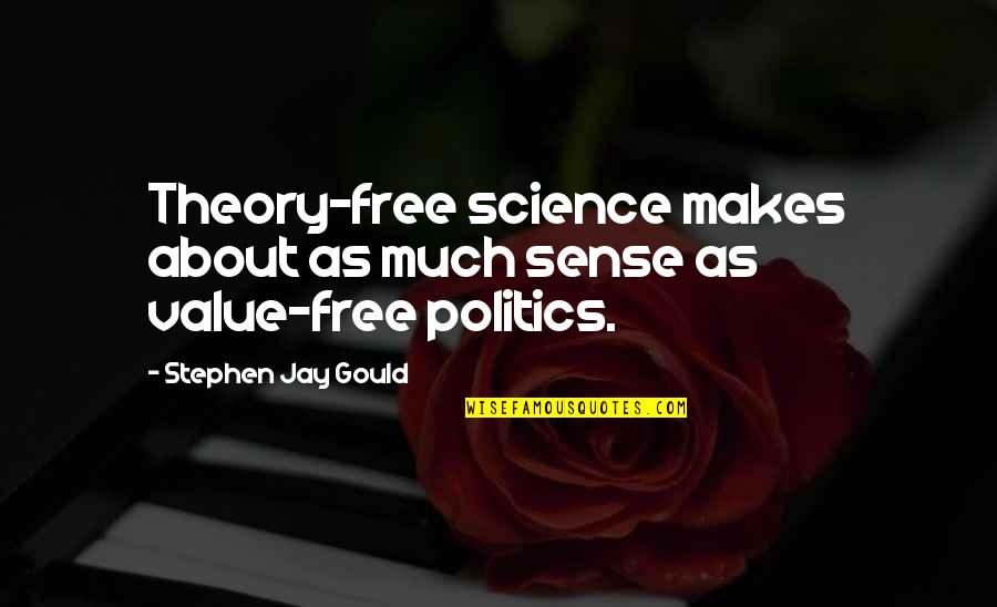 Stephen Jay Gould Quotes By Stephen Jay Gould: Theory-free science makes about as much sense as