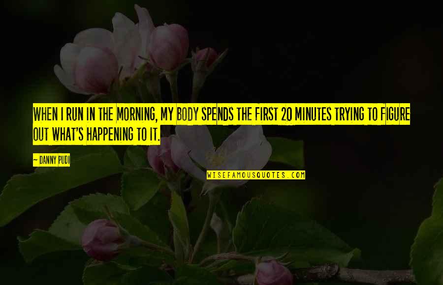 Stephen King Quote Quotes By Danny Pudi: When I run in the morning, my body Stephen King Quote Quotes By Danny Pudi: When I run in the morning, my body