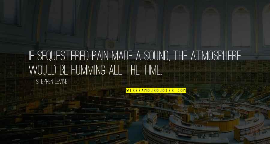 Stephen Levine Quotes By Stephen Levine: If sequestered pain made a sound, the atmosphere