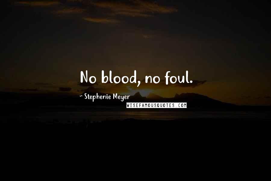 Stephenie Meyer quotes: No blood, no foul.