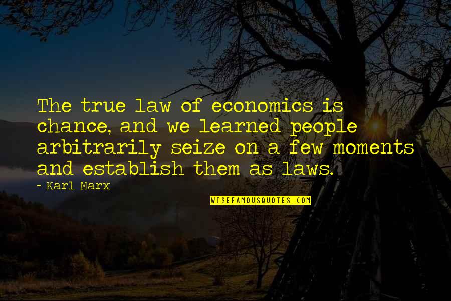 Stepski Vuk Quotes By Karl Marx: The true law of economics is chance, and