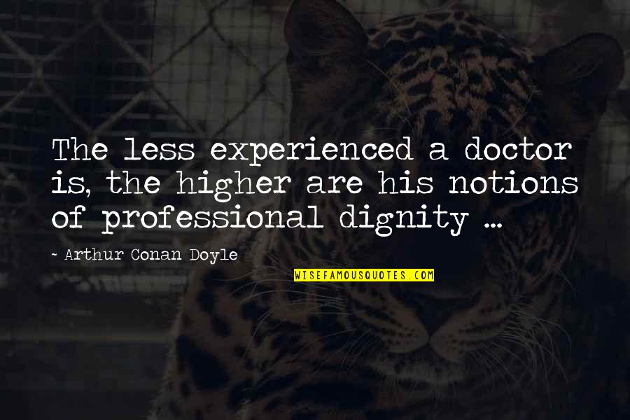 Sterilized Soil Quotes By Arthur Conan Doyle: The less experienced a doctor is, the higher Sterilized Soil Quotes By Arthur Conan Doyle: The less experienced a doctor is, the higher