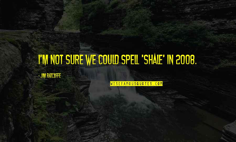 Sterling Deposition Quotes By Jim Ratcliffe: I'm not sure we could spell 'shale' in