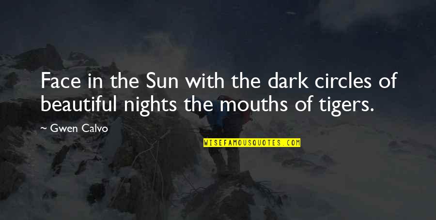 Sterling Recording Quotes By Gwen Calvo: Face in the Sun with the dark circles