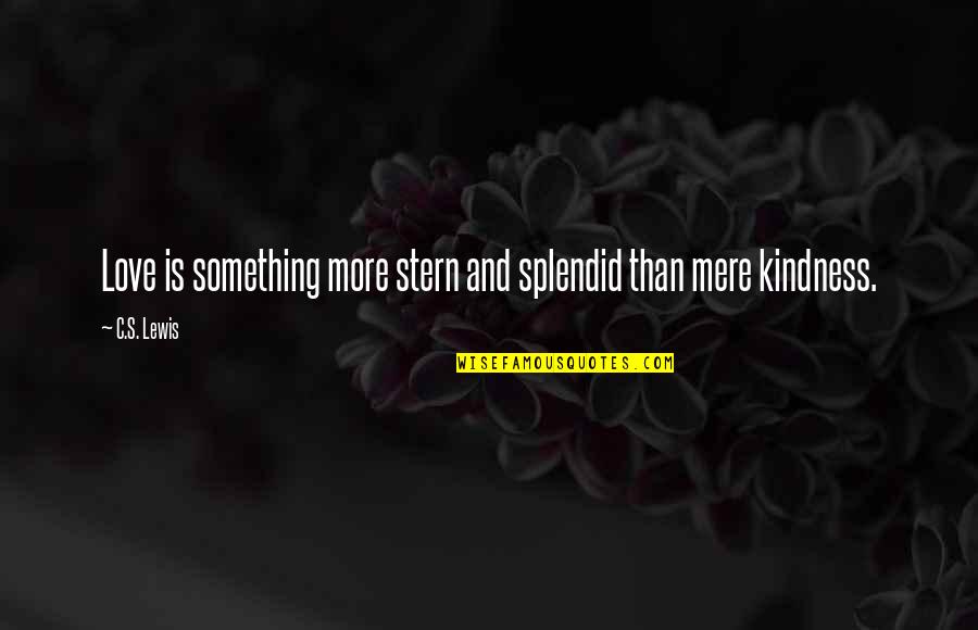 Stern's Quotes By C.S. Lewis: Love is something more stern and splendid than