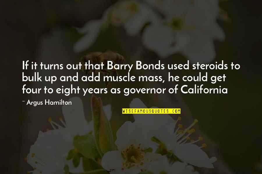 Steroids Quotes By Argus Hamilton: If it turns out that Barry Bonds used