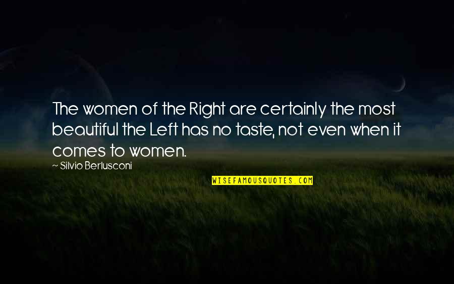 Stettled Quotes By Silvio Berlusconi: The women of the Right are certainly the