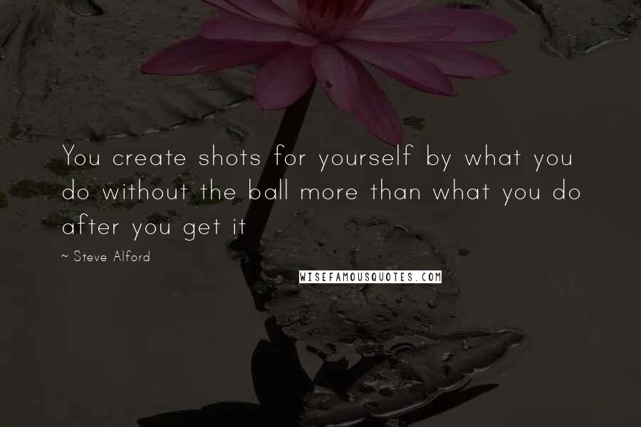 Steve Alford quotes: You create shots for yourself by what you do without the ball more than what you do after you get it