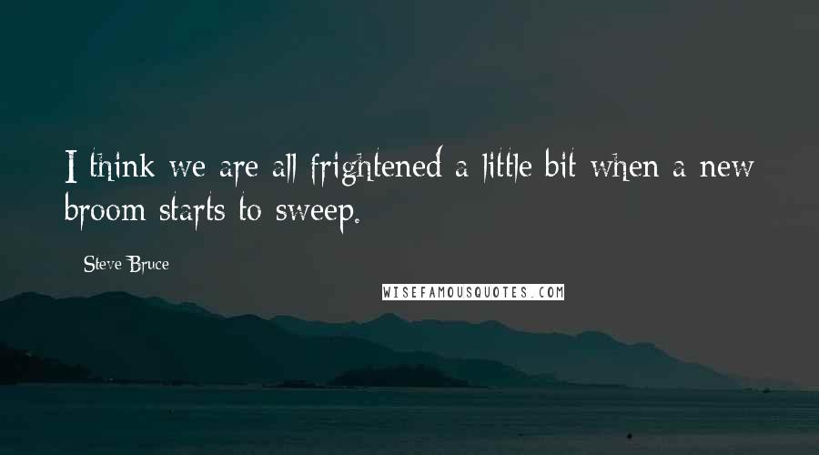 Steve Bruce quotes: I think we are all frightened a little bit when a new broom starts to sweep.