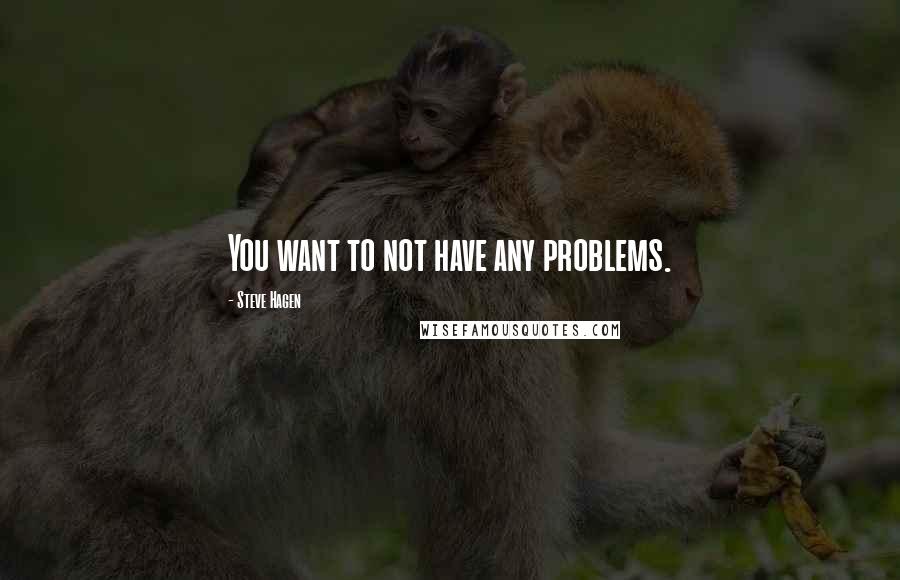 Steve Hagen quotes: You want to not have any problems.