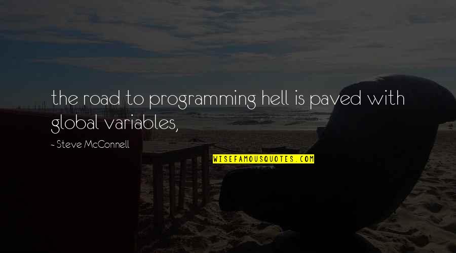 Steve Mcconnell Quotes By Steve McConnell: the road to programming hell is paved with