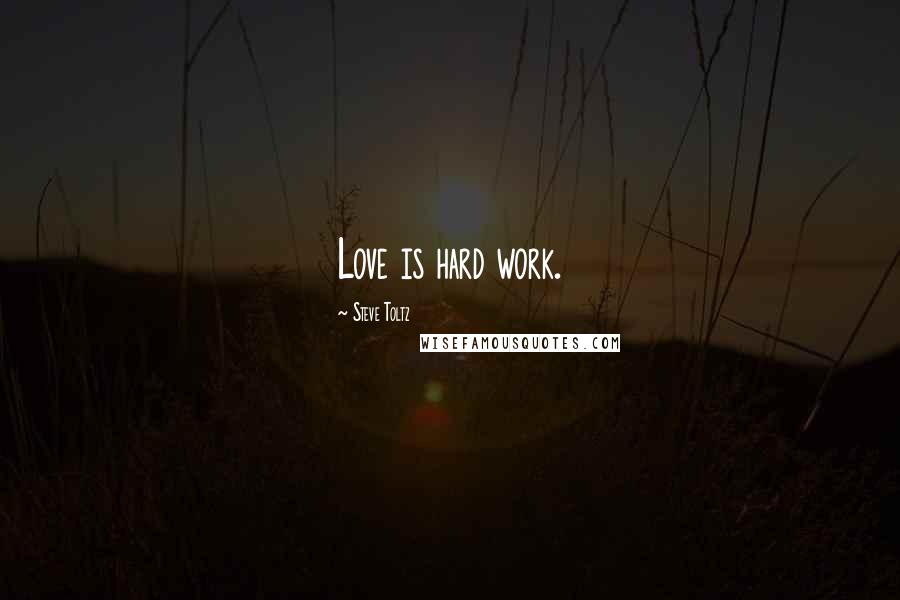 Steve Toltz quotes: Love is hard work.