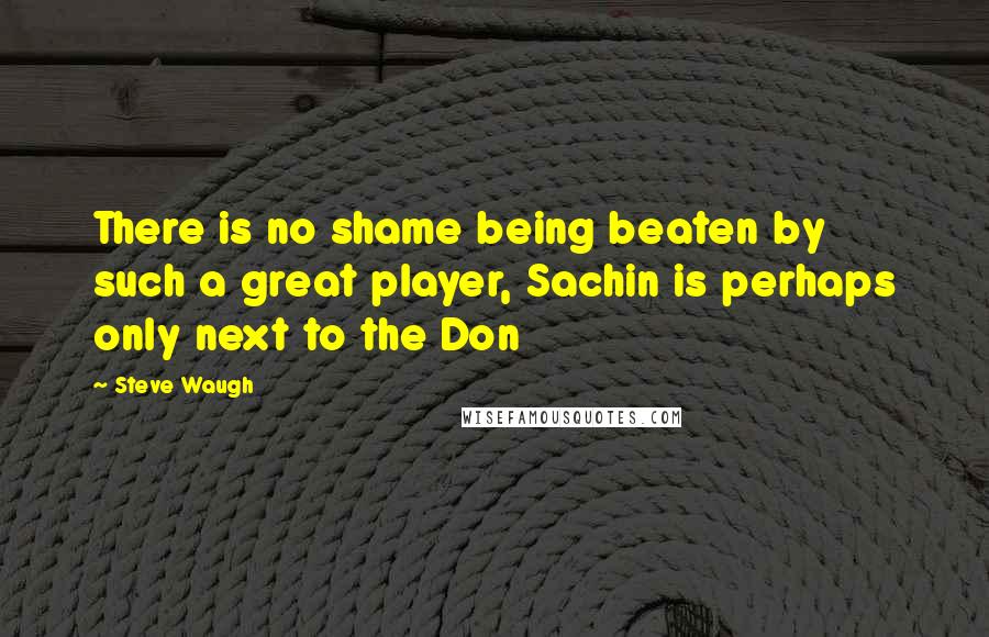 Steve Waugh quotes: There is no shame being beaten by such a great player, Sachin is perhaps only next to the Don