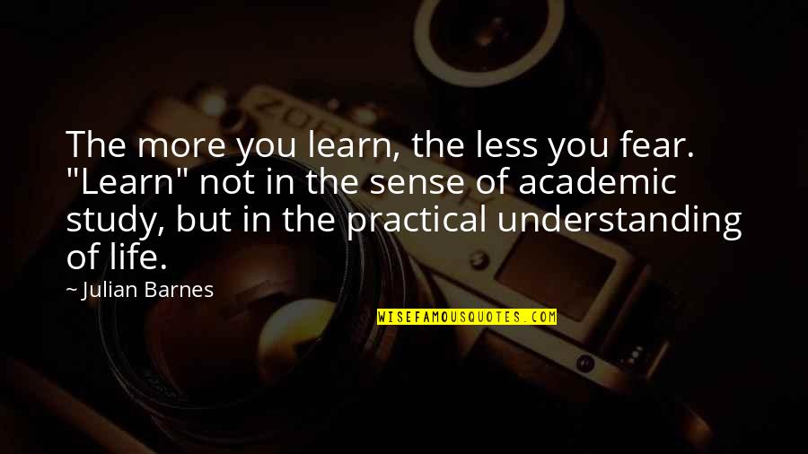 Steven Bochco Quotes By Julian Barnes: The more you learn, the less you fear.