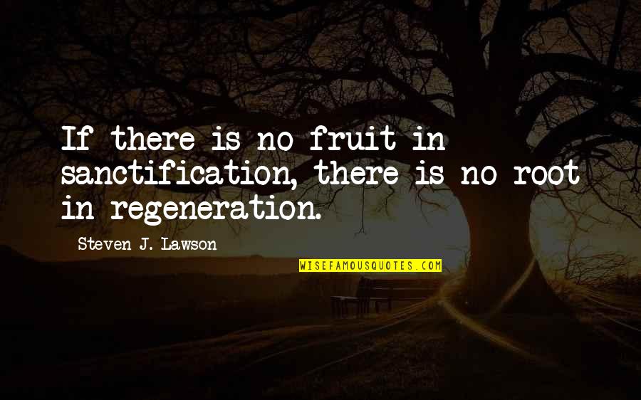 Steven Lawson Quotes By Steven J. Lawson: If there is no fruit in sanctification, there Steven Lawson Quotes By Steven J. Lawson: If there is no fruit in sanctification, there