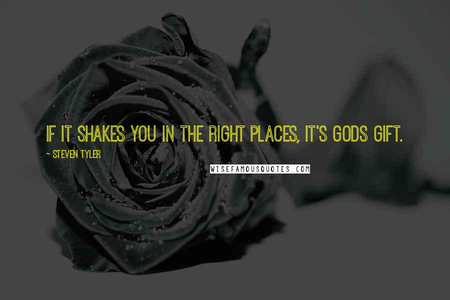 Steven Tyler quotes: If it shakes you in the right places, it's Gods gift.
