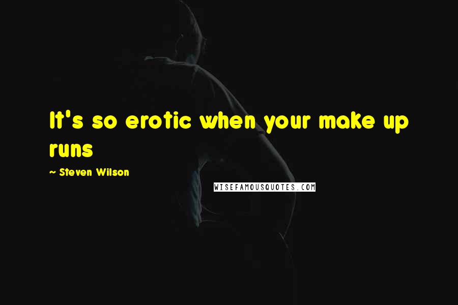 Steven Wilson quotes: It's so erotic when your make up runs