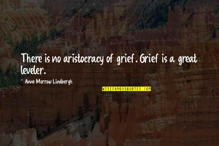 Stewardship Of Creation Bible Quotes By Anne Morrow Lindbergh: There is no aristocracy of grief. Grief is