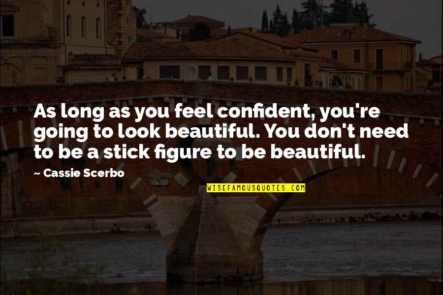 Stick Figure Quotes By Cassie Scerbo: As long as you feel confident, you're going